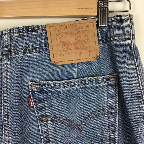 LEVI'S Light Wash Denim Midi Button Down Skirt 12 - Picture 6 of 9